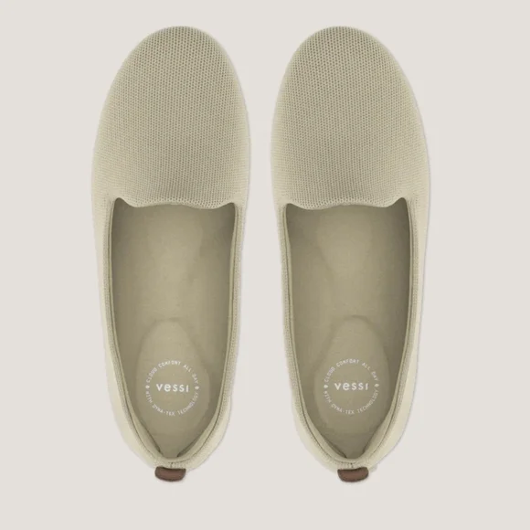 Vessi 100% Waterproof Slip-On Market Flats, Size 6, Light Green, Limited Edition - Picture 5 of 11